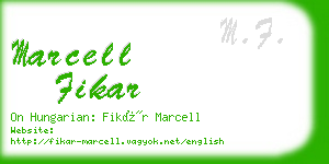 marcell fikar business card